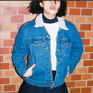 American Apparel Unisex Denim Sherpa Jacket